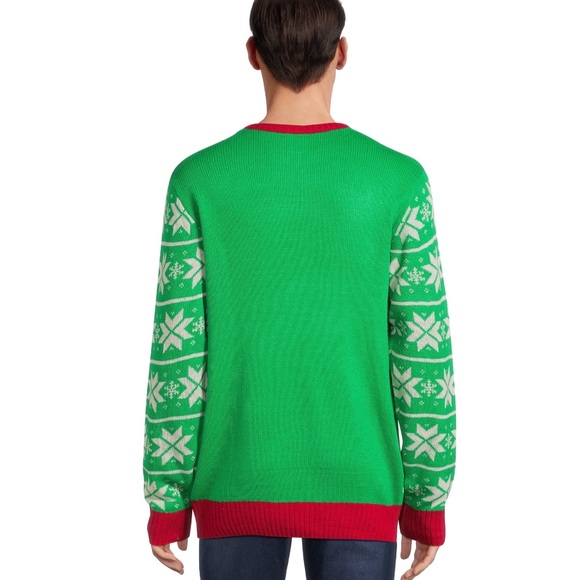 Dr. Seuss The Grinch Men's Merry Grinchmas Ugly Christmas Sweater NWT - Picture 3 of 4